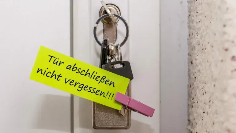 Tür abschließen nicht vergessen!